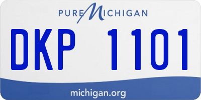 MI license plate DKP1101