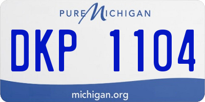 MI license plate DKP1104
