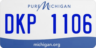 MI license plate DKP1106