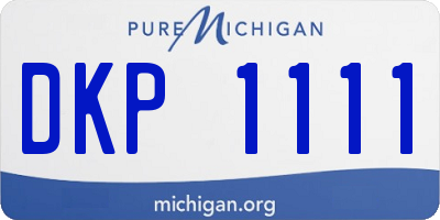 MI license plate DKP1111