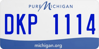 MI license plate DKP1114