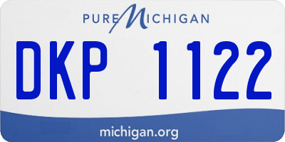 MI license plate DKP1122