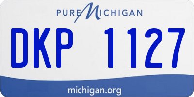 MI license plate DKP1127