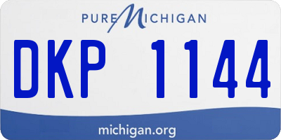 MI license plate DKP1144