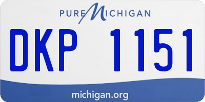 MI license plate DKP1151
