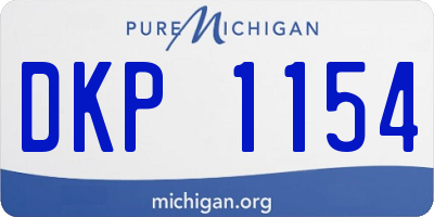 MI license plate DKP1154