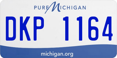 MI license plate DKP1164