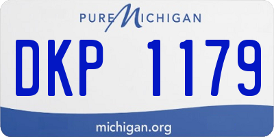 MI license plate DKP1179