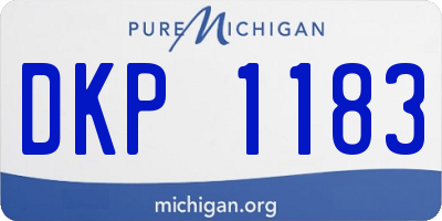 MI license plate DKP1183