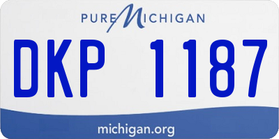 MI license plate DKP1187