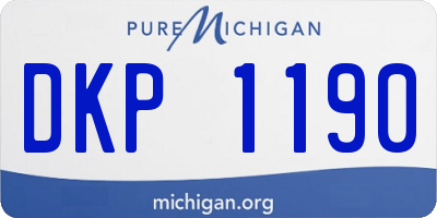 MI license plate DKP1190