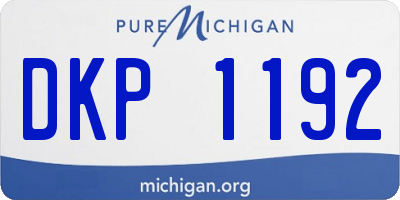 MI license plate DKP1192