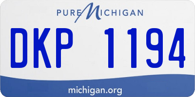 MI license plate DKP1194