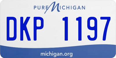 MI license plate DKP1197