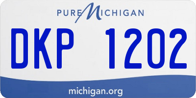 MI license plate DKP1202
