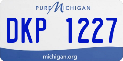 MI license plate DKP1227