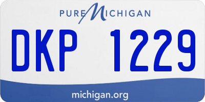 MI license plate DKP1229