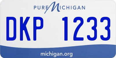 MI license plate DKP1233