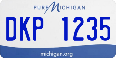 MI license plate DKP1235