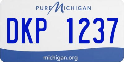 MI license plate DKP1237