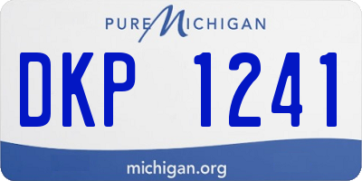 MI license plate DKP1241