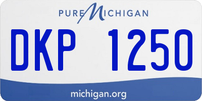 MI license plate DKP1250