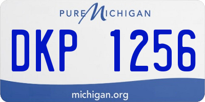 MI license plate DKP1256