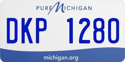 MI license plate DKP1280