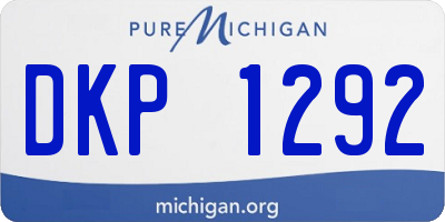 MI license plate DKP1292