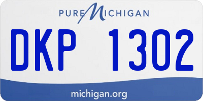 MI license plate DKP1302