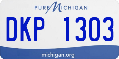 MI license plate DKP1303