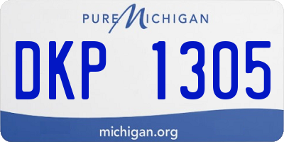 MI license plate DKP1305