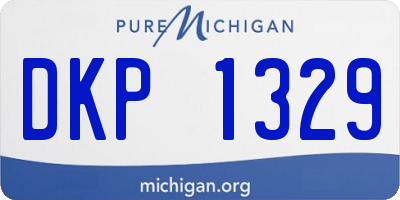 MI license plate DKP1329