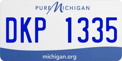 MI license plate DKP1335