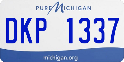 MI license plate DKP1337