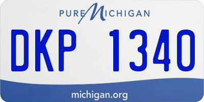 MI license plate DKP1340