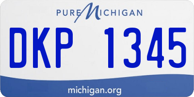 MI license plate DKP1345