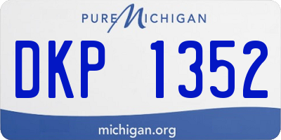 MI license plate DKP1352