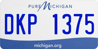 MI license plate DKP1375