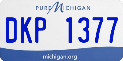 MI license plate DKP1377