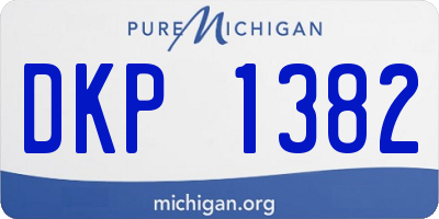 MI license plate DKP1382