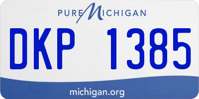 MI license plate DKP1385