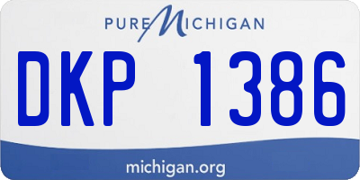 MI license plate DKP1386