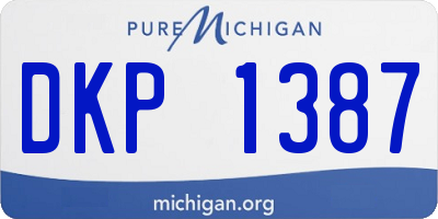 MI license plate DKP1387