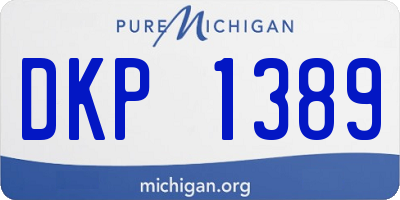 MI license plate DKP1389