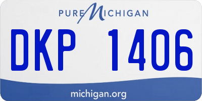 MI license plate DKP1406
