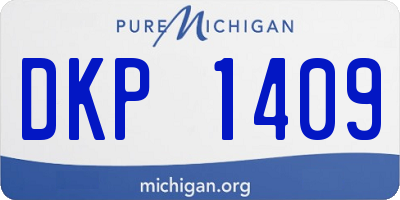 MI license plate DKP1409