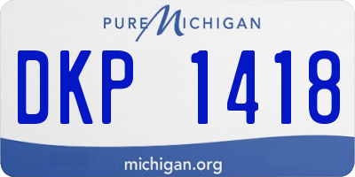 MI license plate DKP1418