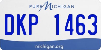 MI license plate DKP1463