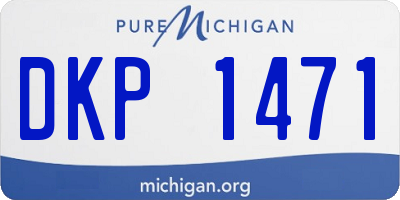 MI license plate DKP1471